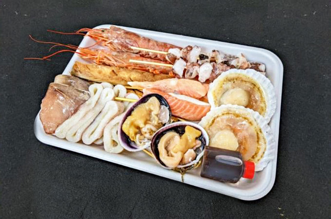 形原漁港味のヤマスイ大人気串打ち済み７種海鮮バーベキューセット